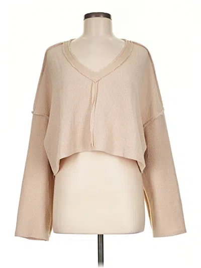Pre-owned Mimosa Pullover Sweater In Tan