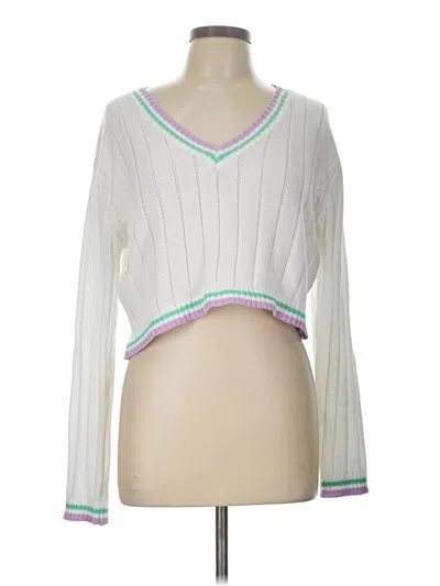 Pre-owned Mimosa Pullover Sweater In White