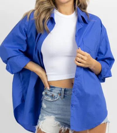 Mimosa Relaxed Fit Button Down In Royal Blue