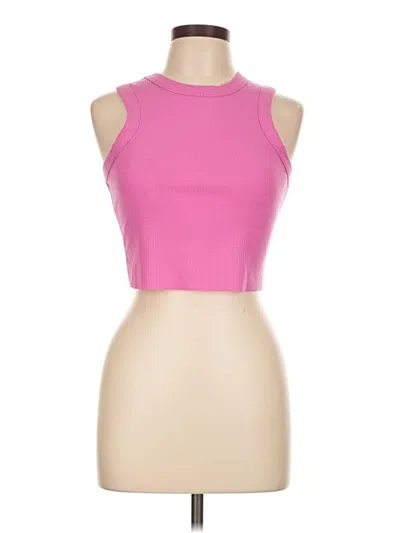 Pre-owned Mimosa Sleeveless Top Pink Halter Neckline Tops