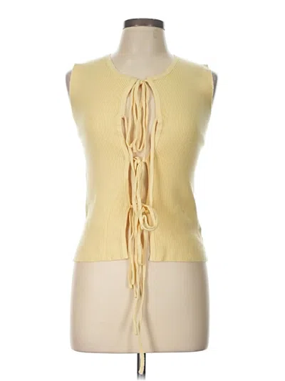 Pre-owned Mimosa Sweater Vest In Yellow