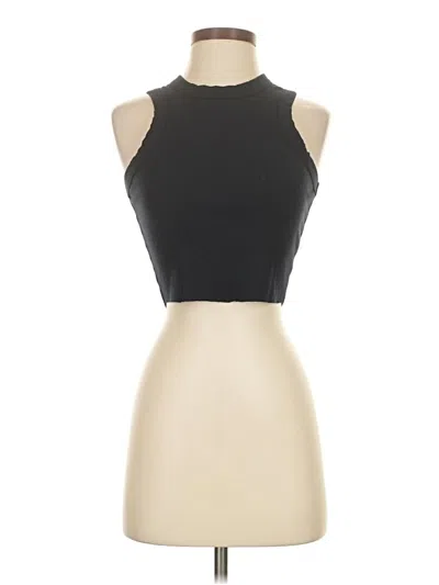 Pre-owned Mimosa Tank Top Black Halter Neckline Tops