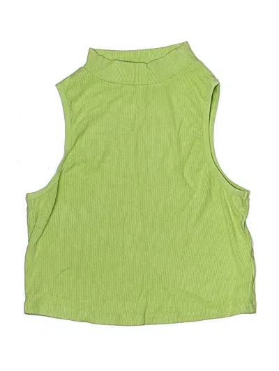 Pre-owned Mimosa Tank Top Green Halter Neckline Tops
