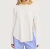 Mimosa Tatum Dual Side Slit Sweater In Ivory In White