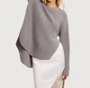 Mimosa Tatum Side Slit Sweater In Grey In Gray
