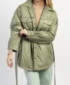 Mimosa Throw Go Laurel Shirt Jacket In Green In Green