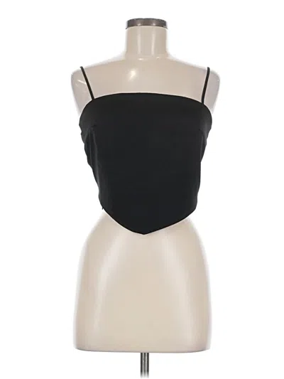 Pre-owned Mimosa Tube Top Black Strapless Neckline Tops