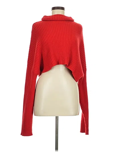 Pre-owned Mimosa Turtleneck Sweater In Red