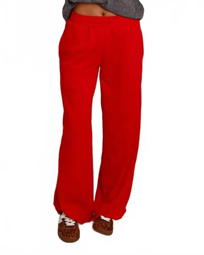 Mimosa Wide Leg Sweats In Red