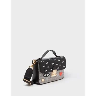 Min & Mon Amantis Leather Crossbody Mini Handbag In Black