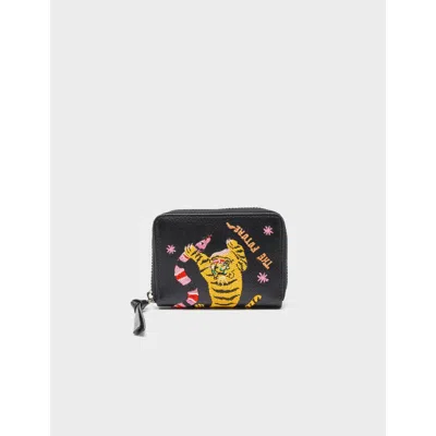 Min & Mon Frodo Leather Zip Around Wallet In Black