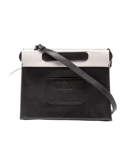 Pre-owned Min & Mon Leather Crossbody Bag In Black