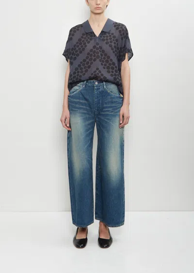 Minä Perhonen Always Always Cotton Linen Straight Denim In Blue