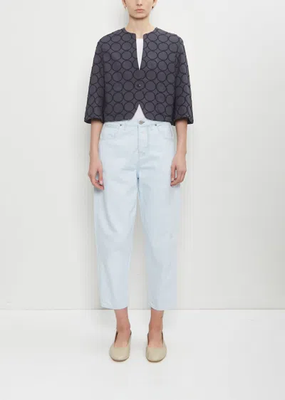 Minä Perhonen Always Cotton Linen Cropped Denim In Light Blue