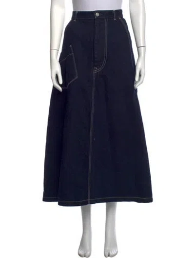 Pre-owned Minä Perhonen Long Skirt In Blue