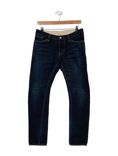 Pre-owned Minä Perhonen Mid-rise Straight Leg Jeans In Blue