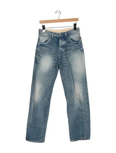 Pre-owned Minä Perhonen Mid-rise Straight Leg Jeans In Blue