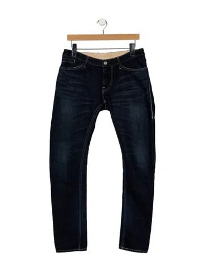 Pre-owned Minä Perhonen Mid-rise Straight Leg Jeans In Blue