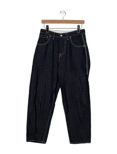 Pre-owned Minä Perhonen Mid-rise Wide Leg Jeans In Blue