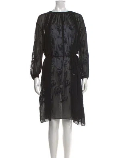 Pre-owned Minä Perhonen Silk Knee-length Dress In Multi