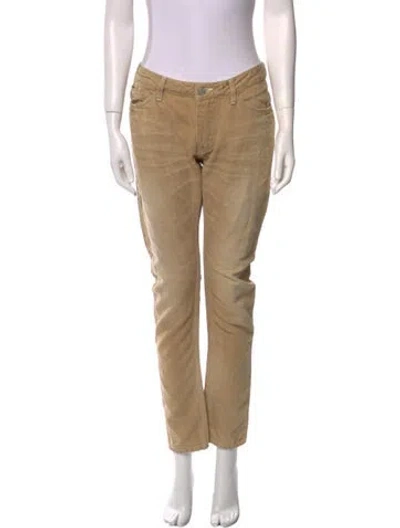 Pre-owned Minä Perhonen Skinny Leg Pants In Neutral