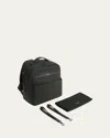 Mina Baie Noah Nylon Bundle Diaper Backpack In Black/black