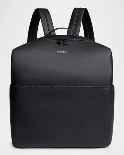 Mina Baie Stevie Vegan Bundle Diaper Bag In Black/black