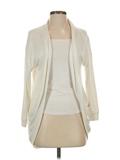Pre-owned Mina Lisa Cardigan Sweater In White