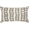 Mina Victory Beaded Rectangular Cotton Pillow Cover & Insert In Pewter