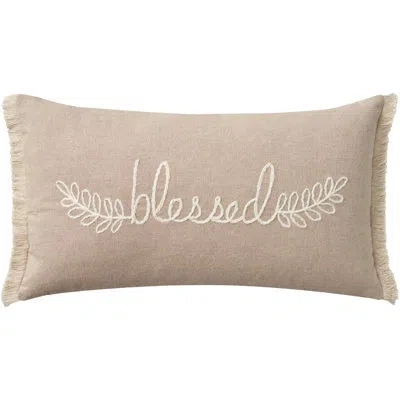 Mina Victory Cathleen 100% Cotton Lumbar Rectangular Pillow Cover In Natural