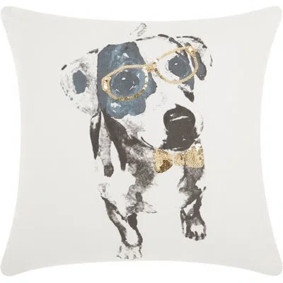 Mina Victory Cotton Throw Pillow In Gold