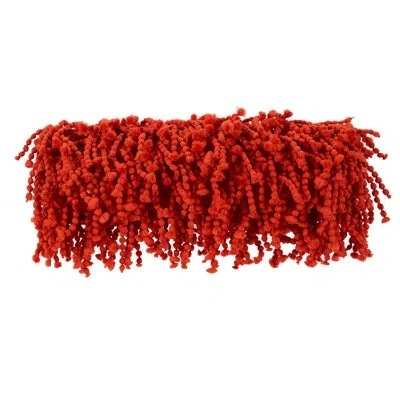 Mina Victory Dc059-005020 Bolster Pillow Cover & Insert In Orange