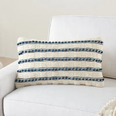 Mina Victory Gc384-012020 Rectangular Pillow Cover & Insert In Navy