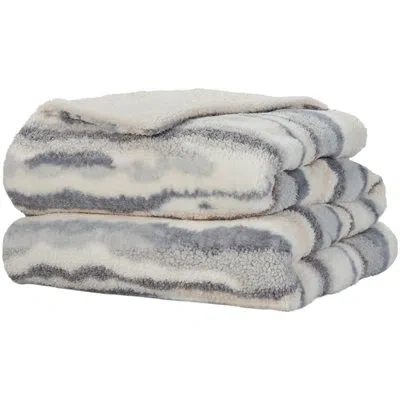 Mina Victory Jaquard Throw In Blue