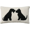 Mina Victory Leanne Polyester/polyester Blend Lumbar Rectangular Pillow Cover & Insert In Black