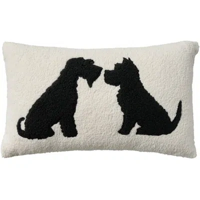 Mina Victory Leanne Polyester/polyester Blend Lumbar Rectangular Pillow Cover & Insert In Black