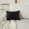 Mina Victory Luminescence Rectangular Pillow Cover And Insert In Black