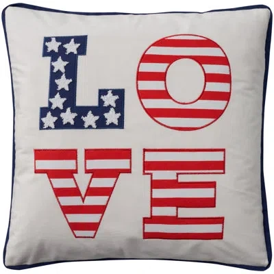 Mina Victory Polyester Throw Square Pillow Cover & Insert In White