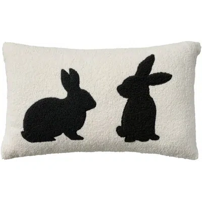 Mina Victory Polyester/polyester Blend Lumbar Rectangular Pillow Cover & Insert In Black