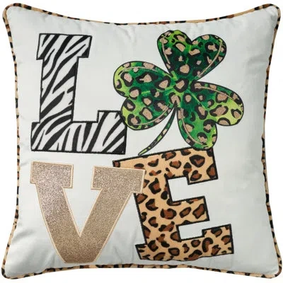 Mina Victory Polyester/polyester Blend Throw Square Pillow Cover & Insert In Multicolor
