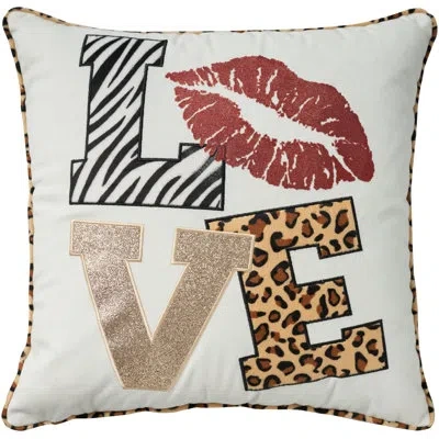 Mina Victory Polyester/polyester Blend Throw Square Pillow Cover & Insert In Multicolor