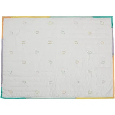 Mina Victory Quilted Throw Blanket In Ivory