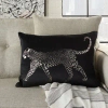 Mina Victory Rectangular Cotton Pillow Cover & Insert In Black