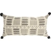 Mina Victory Rectangular Pillow Cover & Insert In Ivory Black