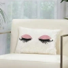 Mina Victory Rectangular Pillow Cover & Insert In Ivory,pink