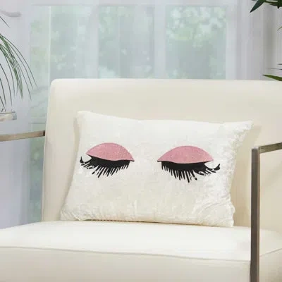 Mina Victory Rectangular Pillow Cover & Insert In Ivory,pink