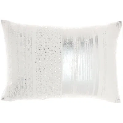Mina Victory Rectangular Pillow Cover & Insert In Silver