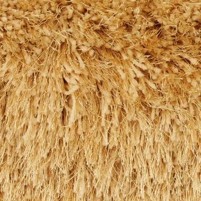 Mina Victory Shag Shag Yarn Shimmer Shag Throw Pillows In Yellow