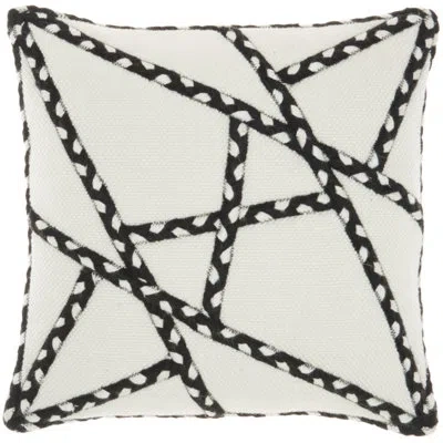 Mina Victory Square Pillow Cover & Insert In Black