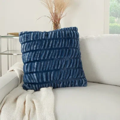 Mina Victory Square Pillow Cover And Insert In Navy